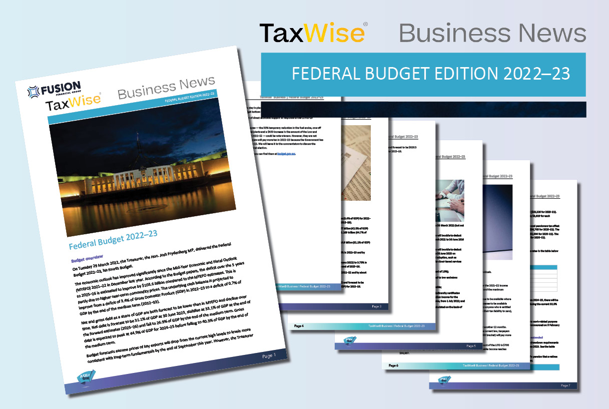 TaxWise® Business News | Federal Budget Edition 2022-23
